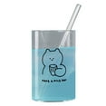 thumbnail image 1 of 300ml Bear Glass Cup with Straw Handmade Tea Glass Cafe Restaurant Bar Home Mugs Clearance, 1 of 6