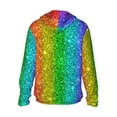 thumbnail image 3 of Sigee Glitter Rainbow Print UPF50+ Men's Sun Protection Hoodie Shirt SPF UV Shirt Long Sleeve Fishing Outdoor Lightweight, S-3XL, 3 of 9