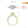 thumbnail image 5 of Angara Natural 1.6 Ct. Aquamarine Solitaire Ring in 14K Yellow Gold for Women (Ring Size: 8.5), 5 of 9