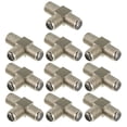 thumbnail image 1 of SHINYPASING 10Pcs F Type Coaxial Cable Splitter 3 Way Zinc Alloy Connector for TV Signal, 1 of 5