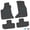 Black w/ Blue Insert, variant on Flextread Floor Mats for 17-24 Dodge Challenger AWD - Mopar Licensed Factory Fit - Black w/ Orange GT Insert - Custom Vintage - 100% Made in USA