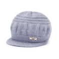 thumbnail image 1 of Gorro de piel sintética de lujo para mujer, resistente al viento y con orejeras, perfecto para otoño e invierno, cálido y cómodo, diseño elegante para mujeres mayores, O7P5, 1 of 5
