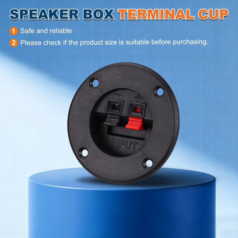 WP2-9A Round Speaker Box Terminal Clip, 2 Way Black Red Jack