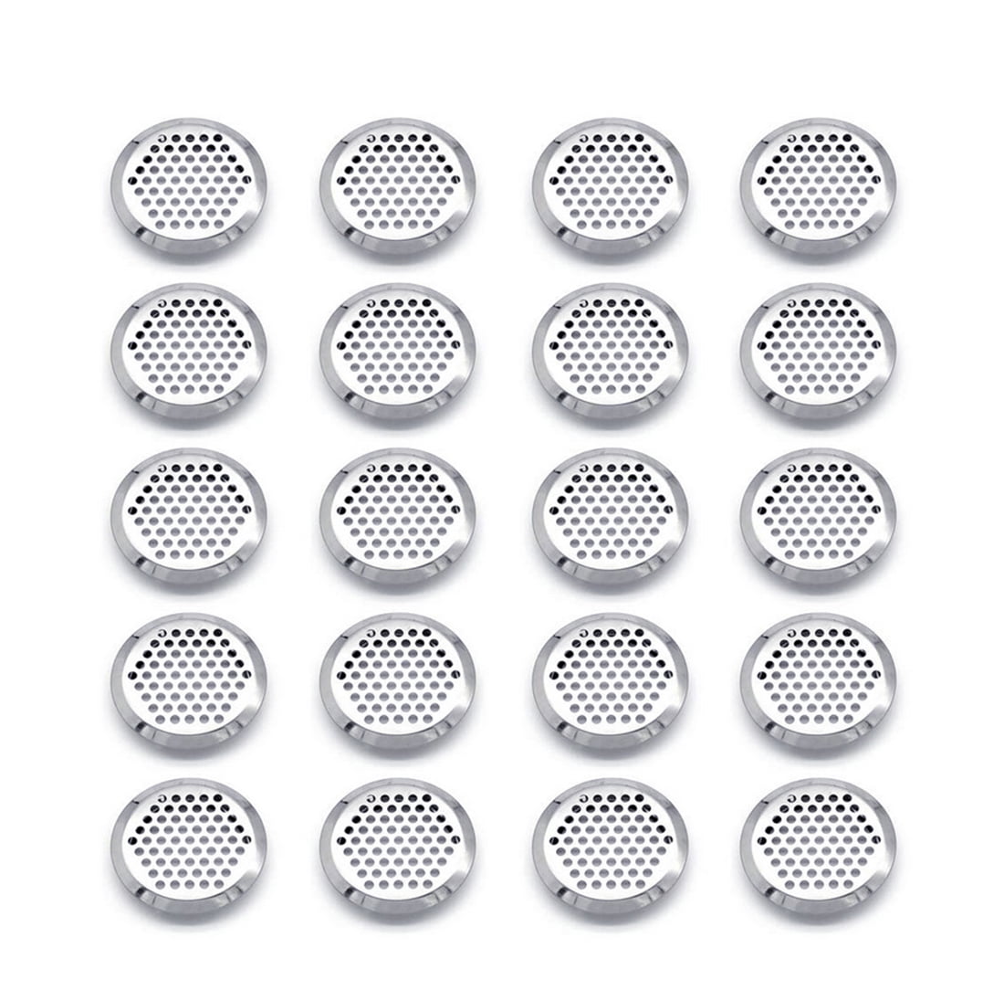 Bathroom Wardrobe Repuhand 20 Pcs Stainless Steel Air Vent Hole Round Shaped Mesh Hole for Kitchen Cabinet