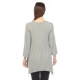 thumbnail image 3 of White Mark Tunique à Manches 3/4 Col en V Taille Empire pour Femmes, 3 of 6