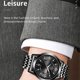thumbnail image 4 of Relojes Clásicos para Hombres Reloj de Pulsera Impermeable de Acero Inoxidable Relojes Luminosos de Cuarzo para Hombres Relojes de Pulsera de Vestir de Lujo Casuales de Moda ANGGREK Otros, 4 of 8