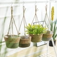 thumbnail image 1 of Maceta para flores, maceta para el hogar, cesta de flores tejida para balcón, decoración creativa, plantación de rábano verde, maceta colgante, maceta colgante, 1 of 5