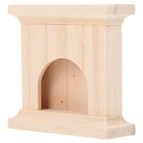 DEEPCRAFF Wooden Fireplace Model for Dollhouse Landscape Decor, Miniature 6.5x6.5x2.2cm, Perfect for Dollhouse Accessories