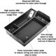 thumbnail image 4 of Bandeja organizadora de consola central para Sienna 2021 2022 Caja de almacenamiento con reposabrazos con tapete antideslizante Negro, 4 of 5