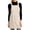 Beige, variant on Fiykzur Aprons for Women with Pockets Plus Size Comfort Cross Back No Tie Cotton Linen Apron Pinafore