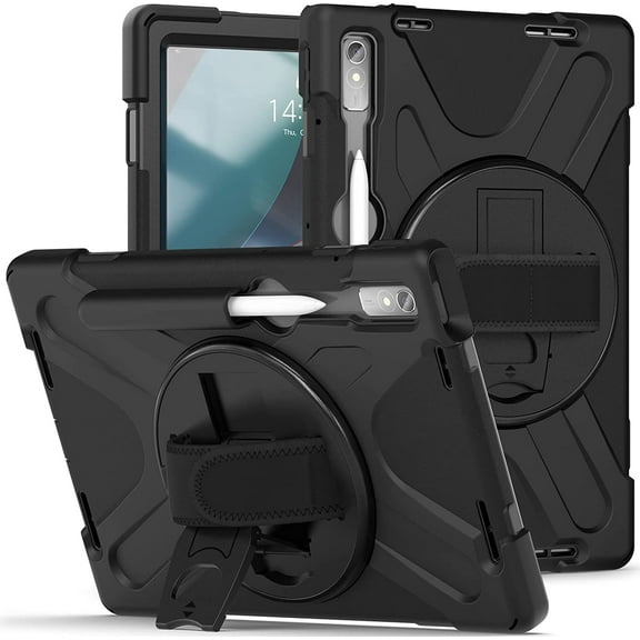 Case for Lenovo Tab P11 Pro Gen 2 (2022) 11.2 / TB-138FC TB-132FU, Full Body Rugged Drop Protection Hybrid Shockproof Protective with Kickstand and Hand Strap   Shoulder Strap