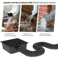 Black Upgraded Gutter Downspout Extensions Flexible, No Dig Catch Basin