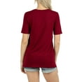 thumbnail image 4 of Zenana Women & Plus Relaxed Fit V-Neck Short Sleeve Basic Jersey T-Shirt Tops, 4 of 4