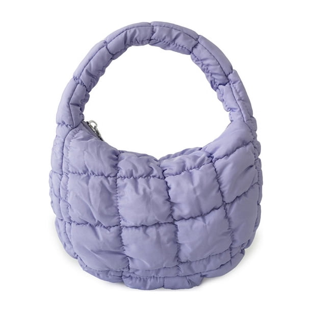 Bolsos Mujer Acolchado Hombro Nube Mini Bolso Bolso Cruzado Tote Púrpura