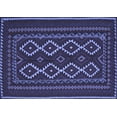 thumbnail image 1 of Ahgly Company Machine Washable Indoor Rectangle Southwestern Blue Country Area Rugs, 8' x 10', 1 of 4