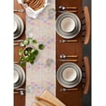 thumbnail image 5 of Table Runner Dresser Scarf 13 x 72 Inch Purple Yellow Daisy Watercolor Spring Flowers Linen Table Runners Non-Slip Heat Kitchen Dining Table Decor for Indoor Outdoor Home Party Decoration, 5 of 7