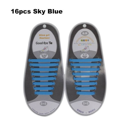 

Tomshoo Waterproof Elastic Silicone Tieless Shoestring for Athletic Running Multicolor for Sneaker Boots Board Casual Shoes