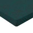 thumbnail image 4 of Ambesonne Minimalist Floral Fitted Sheet, Flowers Spring, King Size, Teal Burgundy, 4 of 5