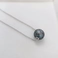 thumbnail image 3 of K-KED 11mm Tahitian Saltwater Faceted Pearl Pendant Necklace Sterling Silver Chain, 3 of 6