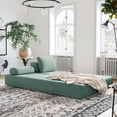 thumbnail image 3 of Jaxx  Balshan Cushioned Micro-velvet Convertible Chaise Lounge Daybed Caribbean, 3 of 5