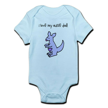 CafePress - I Love My Aussie Dad Kangaroo Body Suit - Baby Light Bodysuit