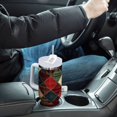 thumbnail image 4 of Yayeee 40oz Stainless Steel Tumbler with Straw and Handle Double-Wall Insulated Travel Water Bottle, Dark Tartan Pattern, 4 of 8