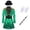 Green, variant on Ticikt Girls 4pcs Modern Jazz Dance Leotard Dress SetLong Sleeve Bowtie Tuxedo Circus Ringmaster Party