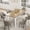 White + Retro Color, variant on Large Family Dining Table 79 Inch Long Rectangle, Heavy Duty Industrial Style Dinner Table with Rounded Corners, Waterproof Smooth Tabletop Easy Assembly, Table only, White + Retro