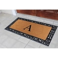 thumbnail image 4 of A1 HOME COLLECTIONS LLC A1HC Rubber and Coir Paisley Border Heavy Duty Non-Slip Durable Double Door Monogrammed Doormat 30"X60" Q, 4 of 5