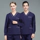 thumbnail image 1 of Ropa de lavado, ropa quirúrgica de manga larga, traje de color sólido, ropa de trabajo de salón de belleza, ropa de mano para cepillo dental oral de médico y enfermera para mujer, 1 of 5