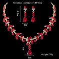 thumbnail image 2 of 1 Conjunto de collar y pendientes de moda, joyería de diamantes de imitación para novia, accesorios para vestido de novia para mujer (rojo), 2 of 8