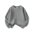 thumbnail image 3 of WOYY Big Boys Casual Sweatshirt Solid Color Crewneck Sweatshirts for Kids, Sizes 3-13, 3 of 3