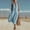 c01Blue, variant on Women's Elegant Resort-Style Stand-Collar Cotton Dress Formal Flowy Aline Beach Wedding Guest Long Sundress Orange XXXL