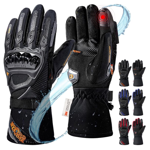 Guantes de moto IRON JIA'S Winter Impermeables y Cortavientos M