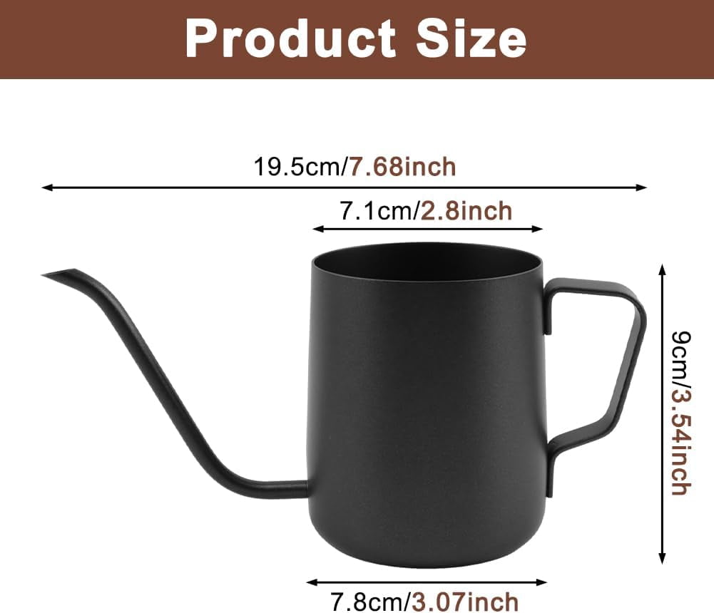 Watering Can for Indoor Plants, 12 oz / 350 ml Mini Plant Waterer, Stainless Steel with Long Spout House Succulents and Garden Decorative, Gentle Flow & No Spills