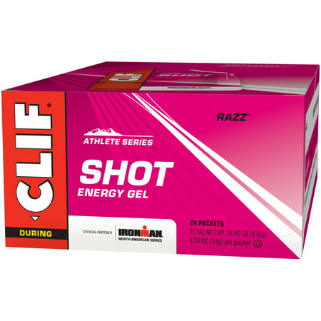 Clif Shot Energy Gel, Razz, 1.2 Fl Oz Packets, 24 (The Best Energy Gels)