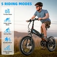 thumbnail image 2 of Elifine 500W Mountain E Bike Mens 20"x4" Foldable Electric Bike Fat Tire, 5 Riding Modes, Max 19.8Mph Electric Cruiser Bicycle, 48V 10.4Ah Removable Battery UL2849, 2 of 10
