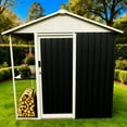 thumbnail image 2 of Outdoor Storage Shed 6 x 4 FT Outdoor Storage Shed with Rack Metal Garden Shed with Storage Shelves Bike Storage Tool Cabinet Box for Lawn Backyard Patio Use,Small Storage Shed, 2 of 7