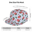 thumbnail image 6 of Daiia Strawberries print Flat Bill Hats Flat Brim Trucker Cap Baseball Cap Adjustable Classic Low Profile Hat Unconstructed Plain Cap, 6 of 9