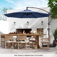 thumbnail image 4 of Gymax 10 FT Patio Offset Umbrella w/ X-shaped Base Infinite Tile & 360° Rotation Navy, 4 of 10