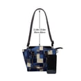 thumbnail image 5 of Single Shoulder Bag Rivet Bag 7.48×7.48×3.94in Removable Shoulder Belt Can Be Held Or Diagonal Across A Variety Of Matching Styles Plaid Fall Camo Royalblue_3, 5 of 6