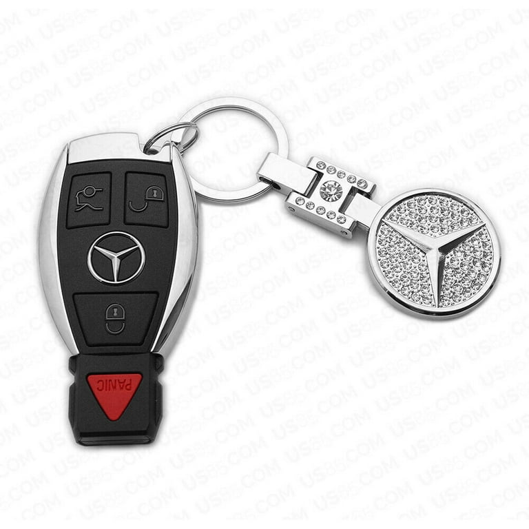 3D Mercedes Diamond AMG Logo Alloy Car Home Lady Keychain Ring