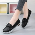 thumbnail image 5 of Big Size Women's Casual Loafers Slip On Leather Shoes Lightweight Casual Walking Shoes Female Moccasins Classic Penny Loafer Flats Boat Shoes, 5 of 9