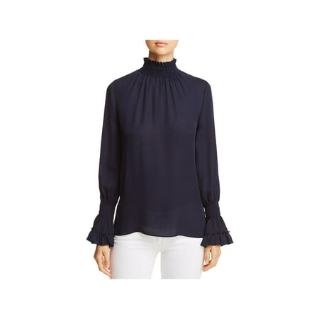 Ivory Silk Blouse - Kobi Halperin Womens Lucca Silk Ruffled Blouse