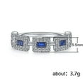 thumbnail image 2 of K-KED Pretty 925 Silver Filled Rings Cubic Zirconia Women Engagement Delicate Jewelry Size 6-10-9, 2 of 6
