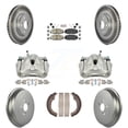 thumbnail image 1 of Transit Auto Front Rear Disc Brake Caliper Coated Rotors Drums Ceramic Pads Kit (8Pc) for Car Toyota Corolla KCG-101415N, 1 of 11