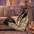 thumbnail image 6 of Adorable Border Collie Dog Wrapped Chunky Knit, Festive Pet Portrait Pattern, Warm Flannel Blanket for Living Room and Bedroom, Dog Lovers Just Because Gift, Pet Lover Home Decor, 6 of 9