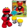 Hasbro Playskool Year 2011 "123 Sesame Street" Series 15 Inch Tall Electronic Figure - LET'S ROCK ELMO with 6 Rockin' Songs Plus Microphone, Tambourine and Drums