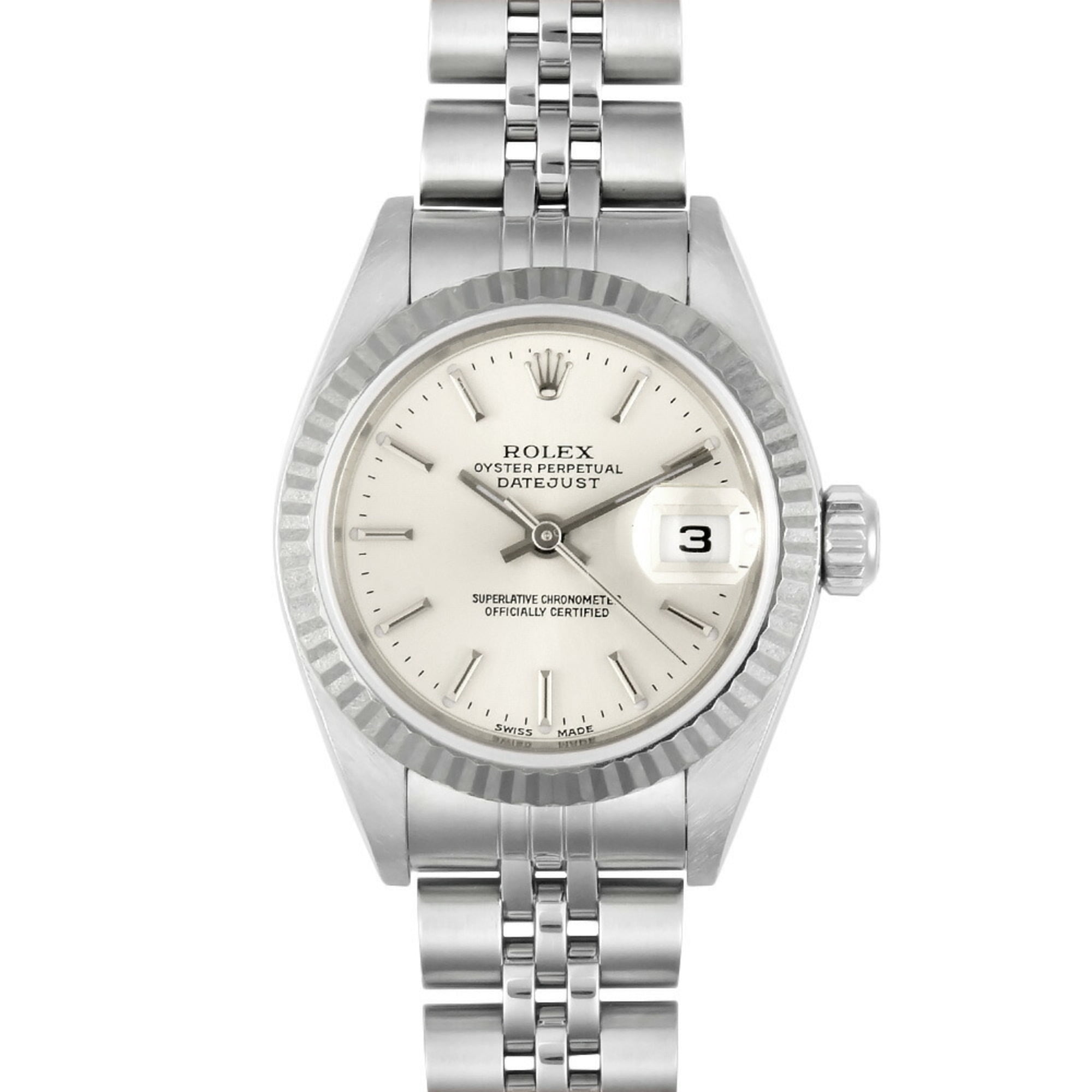 Authenticated Used Rolex ROLEX Datejust 79174 WG × SS P serial ladies