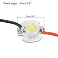 thumbnail image 2 of Uxcell 0.6" 700mA 3W Warm White Light LED Chip Bulb COB Light Beads Copper Bracket 5 Pack, 2 of 5